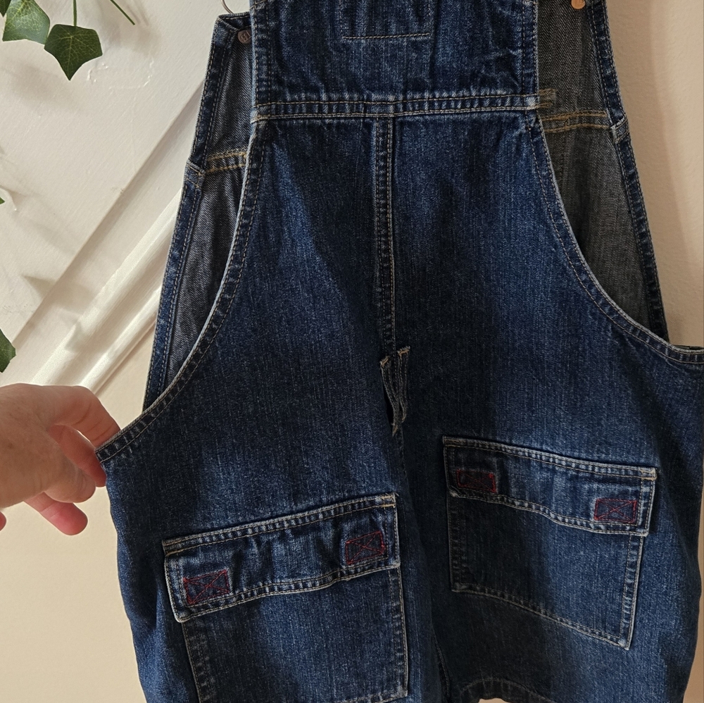 💙VTG 90s No Excuses Denim Shortalls - Picture 4 of 8